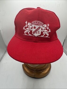 GRAND MARINER Red Crest White Embroidered Snapback Hat Adjustable Unisex